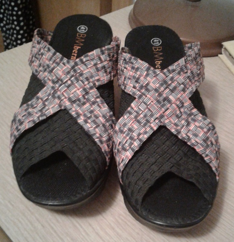 Bernie Mev Woven Upper Wedge Mules "Bernadette" Size EU41/US10.5-11 Worn Once!