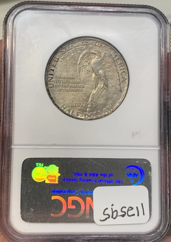 1925 50c Stone Mountain Commemorative Silver Half Dollar NGC MS64 - Image 2 of 4