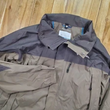 Columbia Mens Interchange Omni Tech Waterproof Breathable Jacket Red Black