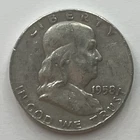 1958-D 50C Silver Franklin Half Dollar Silver U.S. Coin