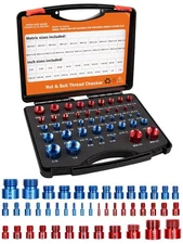 44pcs Nut and Bolt Thread Checker Inch & Metric Bolt and Nut Identifier Gauge...