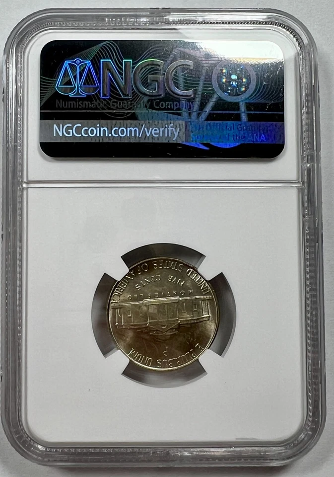 1944-P Jefferson Nickel – NGC MS66 5FS – Brilliant War Nickel – Full Steps - Image 2 of 2