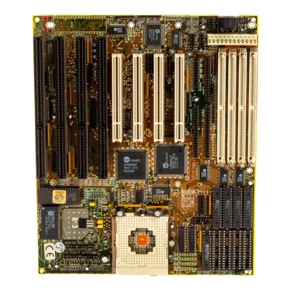 Motherboard Shuttle HOT-433 Socket 3 Fpm / Edo Dram PCI Isa Baby-At - Image 2 of 3