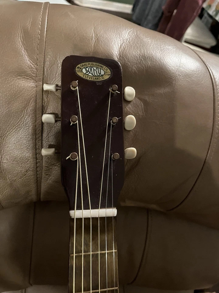 Vintage Oahu Prince  36" Acoustic Parlor Guitar-Excellent Cond! w/Original Case - Image 4 of 4