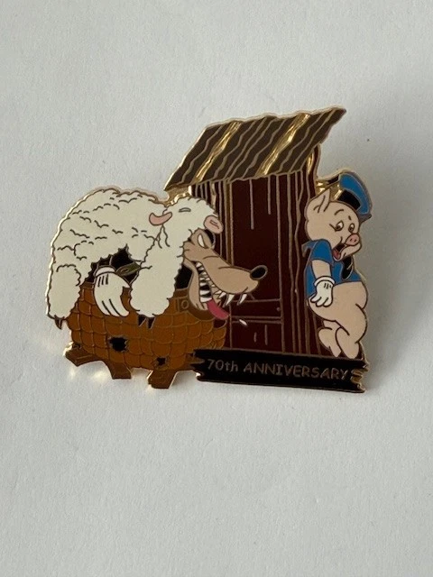 WDW - Wolf and Wood Pig - Three Little Pigs 70th Anniversary 2003 Disney Pin C8