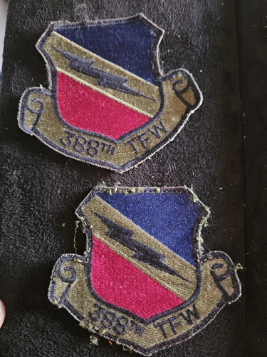 Pair USAF US Air Force 388th Tactical Fighter Wing Patches - Picture 1 of 5