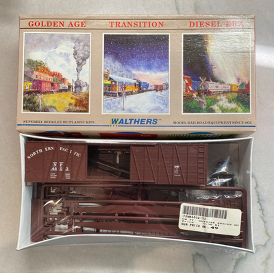 #ad Walthers 932 5853 Ho Gauge Northern Pacific 4803 50#x27; Double Door OB Auto Boxcar $18.95