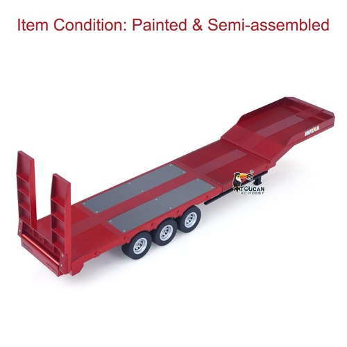 US STOCK 3 Axle Plastic Semi Trailer Flatbed 1502 for 1/18 HUINA Tractor Truck - Picture 8 of 24