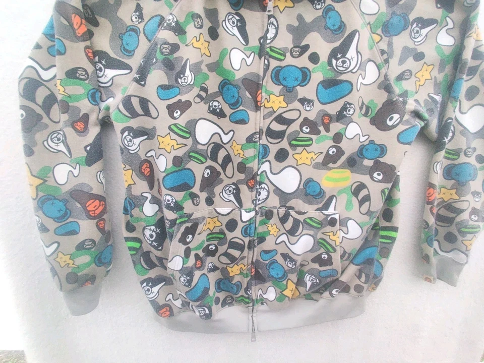 Sudadera con Capucha A Bathing Ape Baby Milo BAPE x KAWS Animal Kingdom 3XL Cremallera Completa 6135 Foto 4 de 4