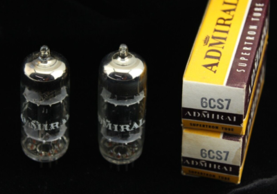 #ad New Admiral 6CS7 GE Matched Pair Date Codes 1965 Black Plates O Getter Canada $29.86