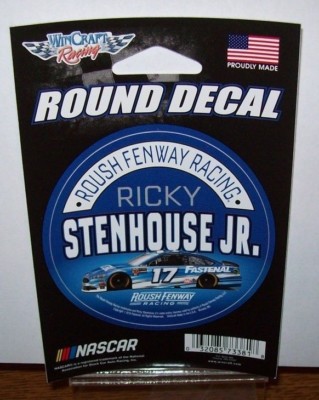 RICKY STENHOUSE JR #17 FASTENAL 2018 WINCRAFT 3" ROUND DECAL STICKER | eBay