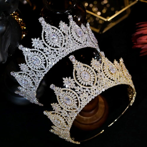 Luxury Bridal Headpiece Wedding Accessories Tiaras Crowns Hair Crystals Jewelry - Picture 14 of 19