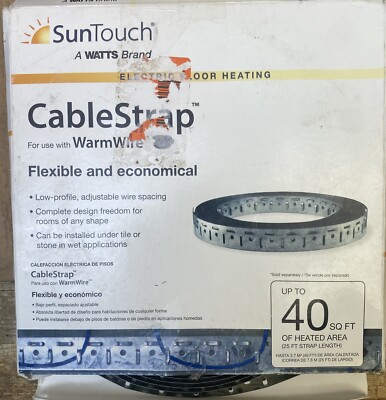 SunTouch Warm Wire Cable Strap Radiant Flooring Heating  40sqft LOT OF 2
