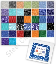 Benartex Glow In Dark Star Moon Cloud Cotton Fabric Charm Pack 42 - 5" Squares
