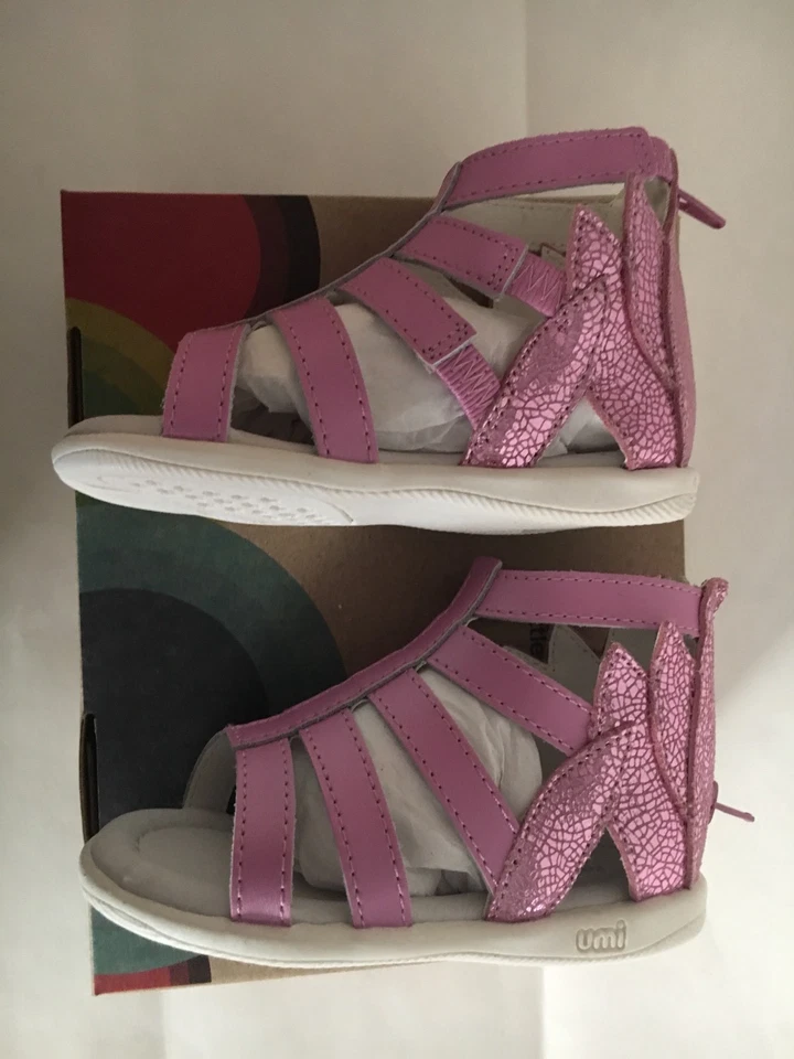 UMI Rozelle Jr.Gladiator 粉色凉鞋 学步儿童 女婴 美国 5,5.5 码 — 第 3/4 张图片