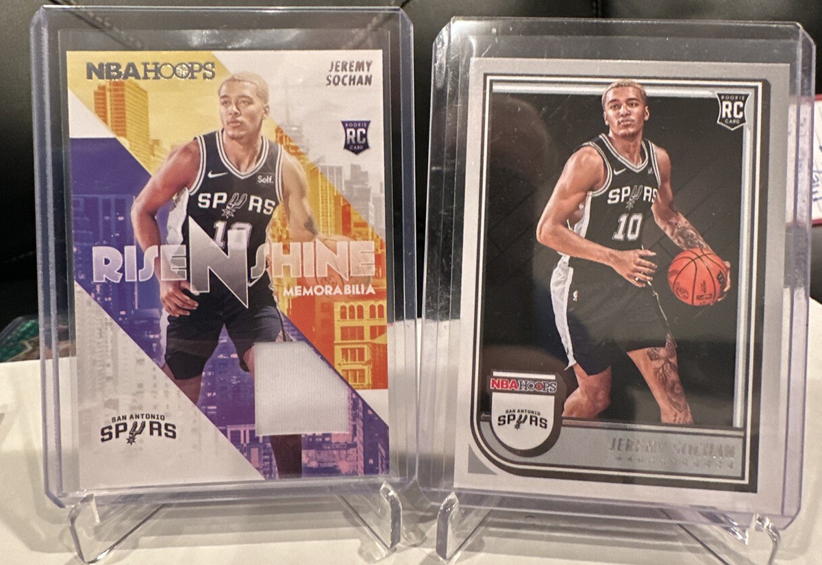 2022-23 NBA Hoops -Jeremy Sochan- Rise N Shine Memorabilia Rookie 