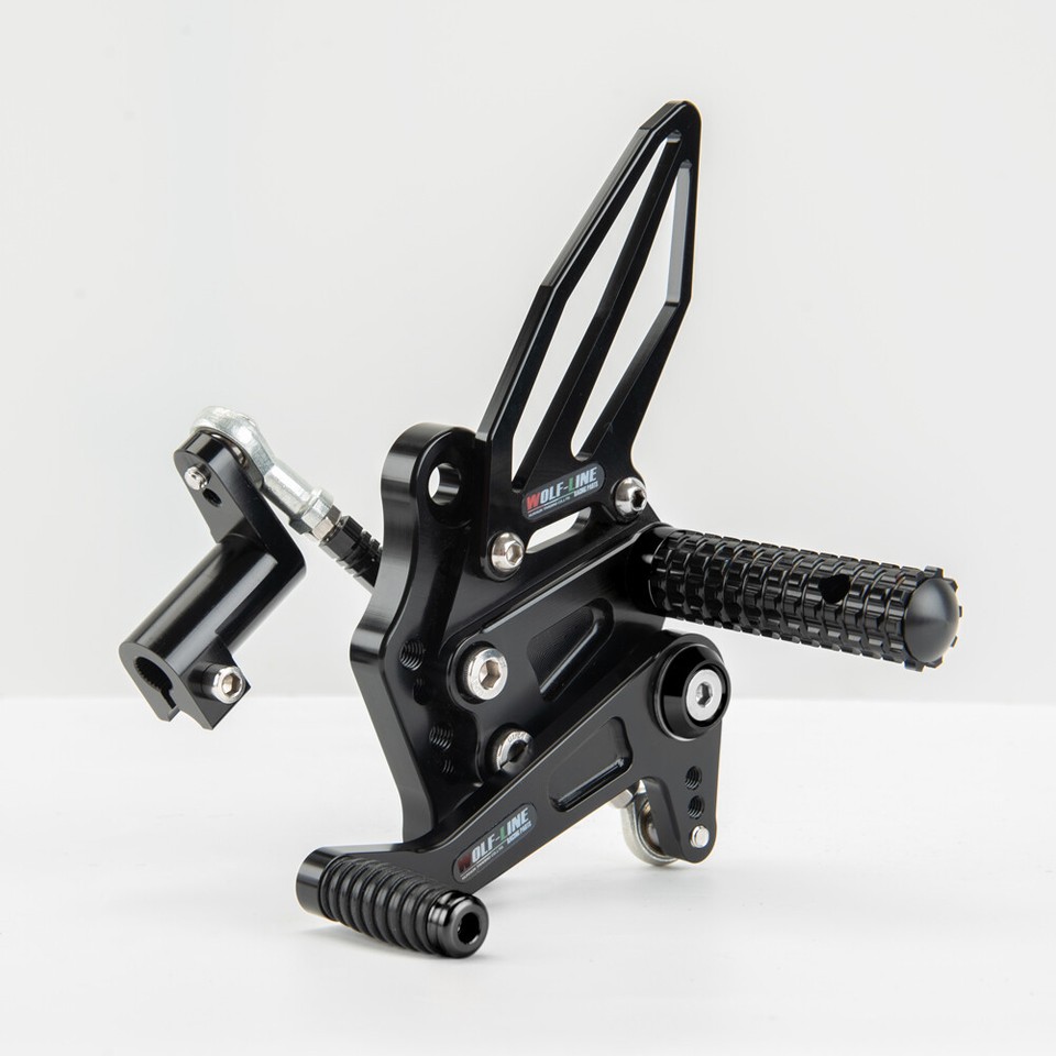 Black Adjustable Rearsets Foot Peg Footrest Footpeg For Kawasaki Ninja ...