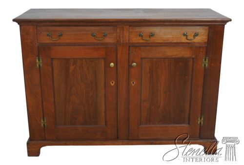 F63293EC: Antique 19th C. Handmade Walnut Chippendale Buffet - Picture 1 of 23