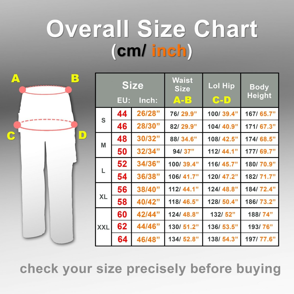 JM Work Trousers Combat Style White Grey - Multi Pocket- Painters - View #5