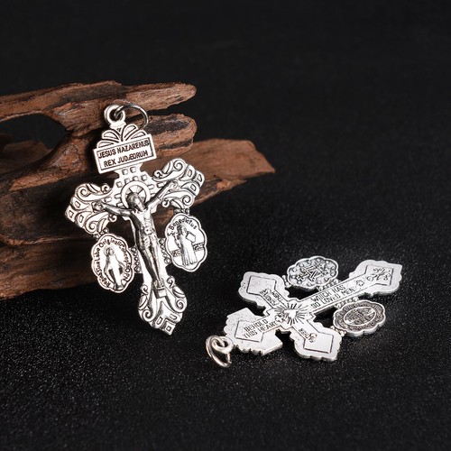 24 Pcs Pardon Crucifix for Rosary Making Supplies,Rosary Crosses Parts St Ben... - Picture 3 of 7