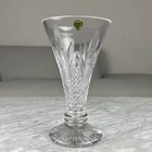 Vintage Waterford Crystal Large 10" Artist Signed Vase Ambassador Pattern (Read)