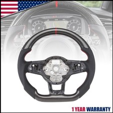 For Volkswagen Vw Golf Mk7 Gti 15-20 Real Carbon Fiber Sport Steering Wheel