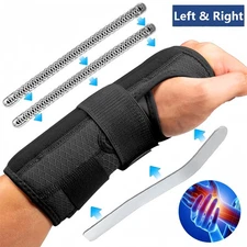 Hand Wrist Brace for Carpal Tunnel - Adjustable Night Support Brace with Splints