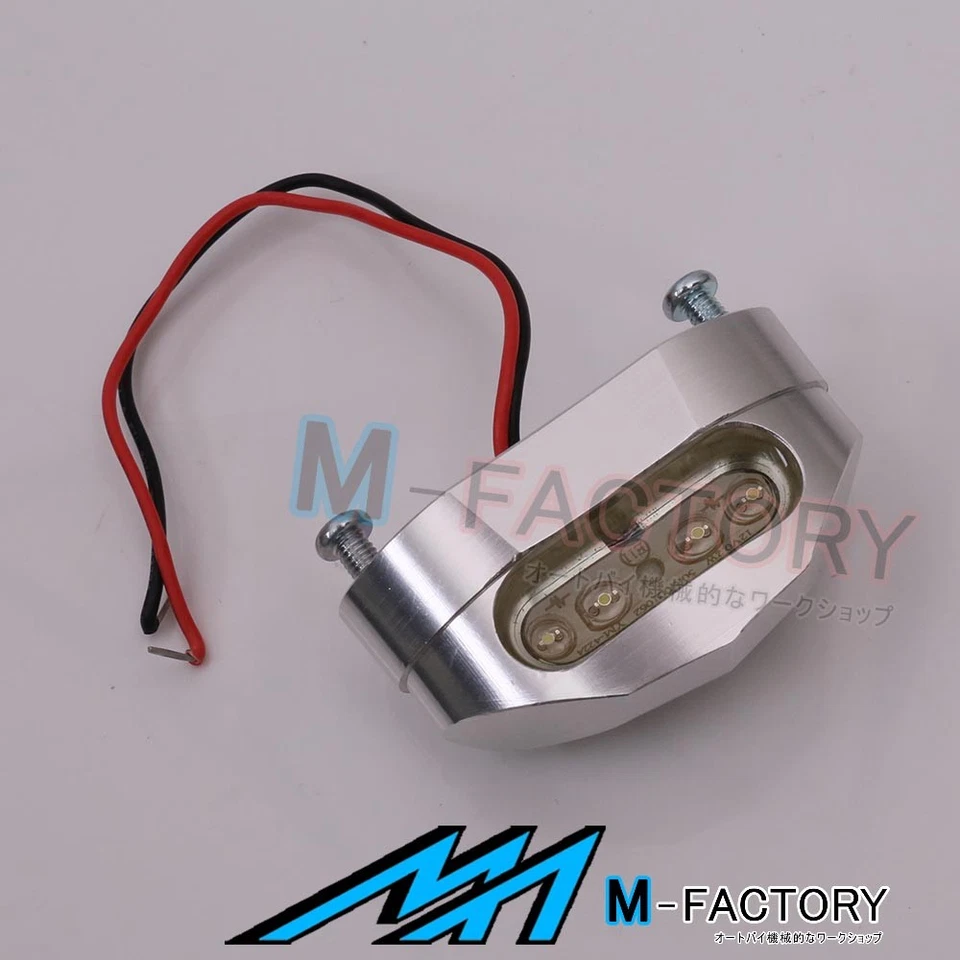 Luz LED brillante CNC para matrícula de motocicleta - impermeable T410 plateada Foto 3 de 4