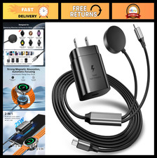 2 in 1 Fast Charger for Samsung Watch USB C Devices, 25W Power Adapter