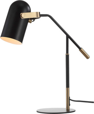 Edison 19.25'' Metal LED Task Lamp - Modern Black/Brass for Home & Office