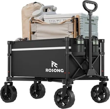 Collapsible Wagon Cart with Wheels Foldable - Folding Utility Heavy Duty Wagons