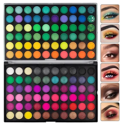 LaRoc 120 Colour Eyeshadow Palette Makeup Set, MUA Eye Shadow Make Up Shimmer