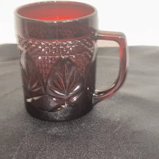 Cristal D’Arques Durand Luminarc France Ruby Red Mug EUC ✨✨✨
