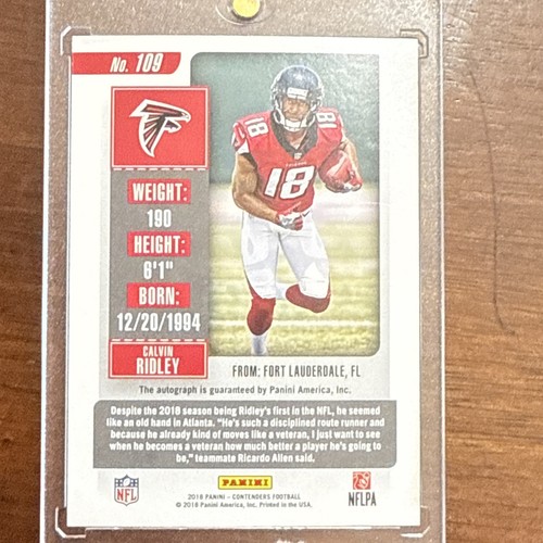 2018 Panini Playoff - Contenders Rookie Ticket Variation #109 Calvin Ridley - Picture 7 of 13