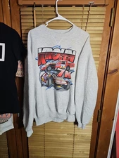 Vintage 90s Russell Athletic Made In USA Crewneck Sweatshirt Gray XL Dirt Racing