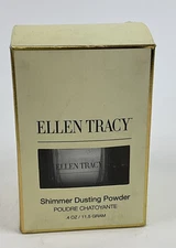 WOMEN'S ELLEN TRACY HAIR AND BODY SHIMMER DUSTING POWDER - SILVER .4oz