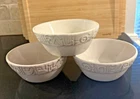 Frankoma 7XL Mayan Aztec White Sand Coupe Soup Bowls - Lot of 3