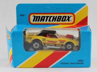 Matchbox Superfast Nr. 1D Dodge Challenger gelb ''Toyman'' 5 arch Fronträder