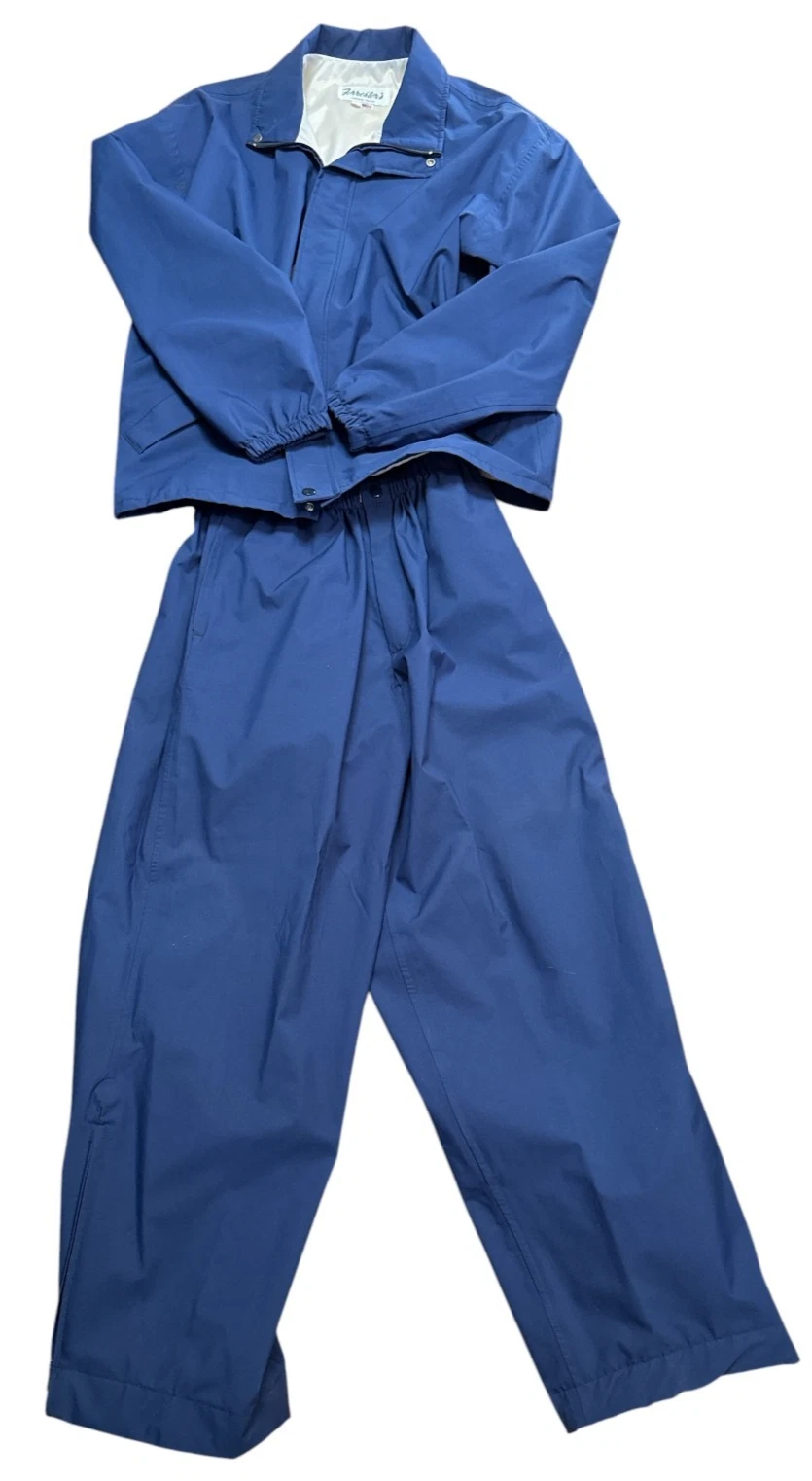 Forresters Outerwear Gore-Tex Matching Rain Jacket M & Pants L Blue USA
