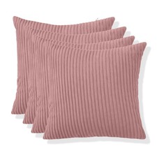Crushed Velvet Cushion Cover 18''x18'' Filled Cushions Sofa Bed Pillows Set Of 4
