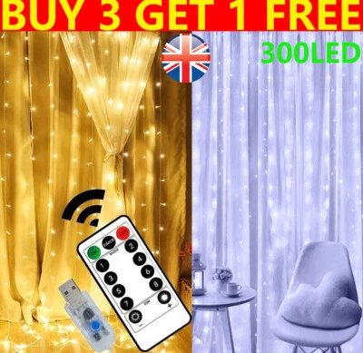 E-HOMEBESTBUY Ramadan LED Curtain Fairy Lights String Lights Eid Mubarak Islam Muslim Decor UK