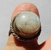 EXTREMELY ANCIENT MEDIEVAL LOVELY SILVER RING DECORATED WITH RARE ST...