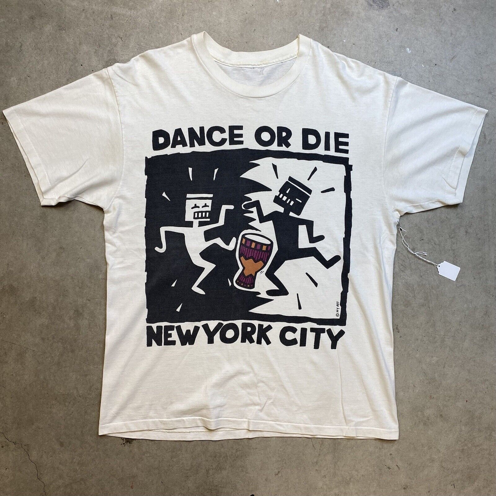 peeling uklar Grønthandler Vintage Keith Haring Dance or Die Graphic T Shirt XL 90s New York Pop Art |  eBay