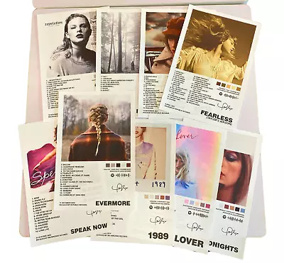 Taylor Swift Album Cover Canvas Poster Set 9 Print Unfamed 8x12 Chirstmas Gifts