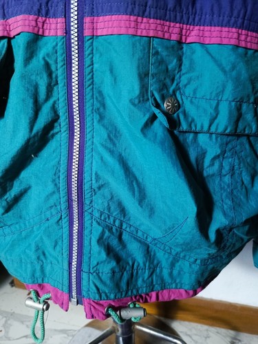 ADRIA ISLAND Brand Windbreaker Jacket Full Zip Green Long Sleeve | P:24.5, L:27 - Picture 2 of 12