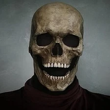 Halloween Skull Mask Full Head Skull Mask with Movable Jaw