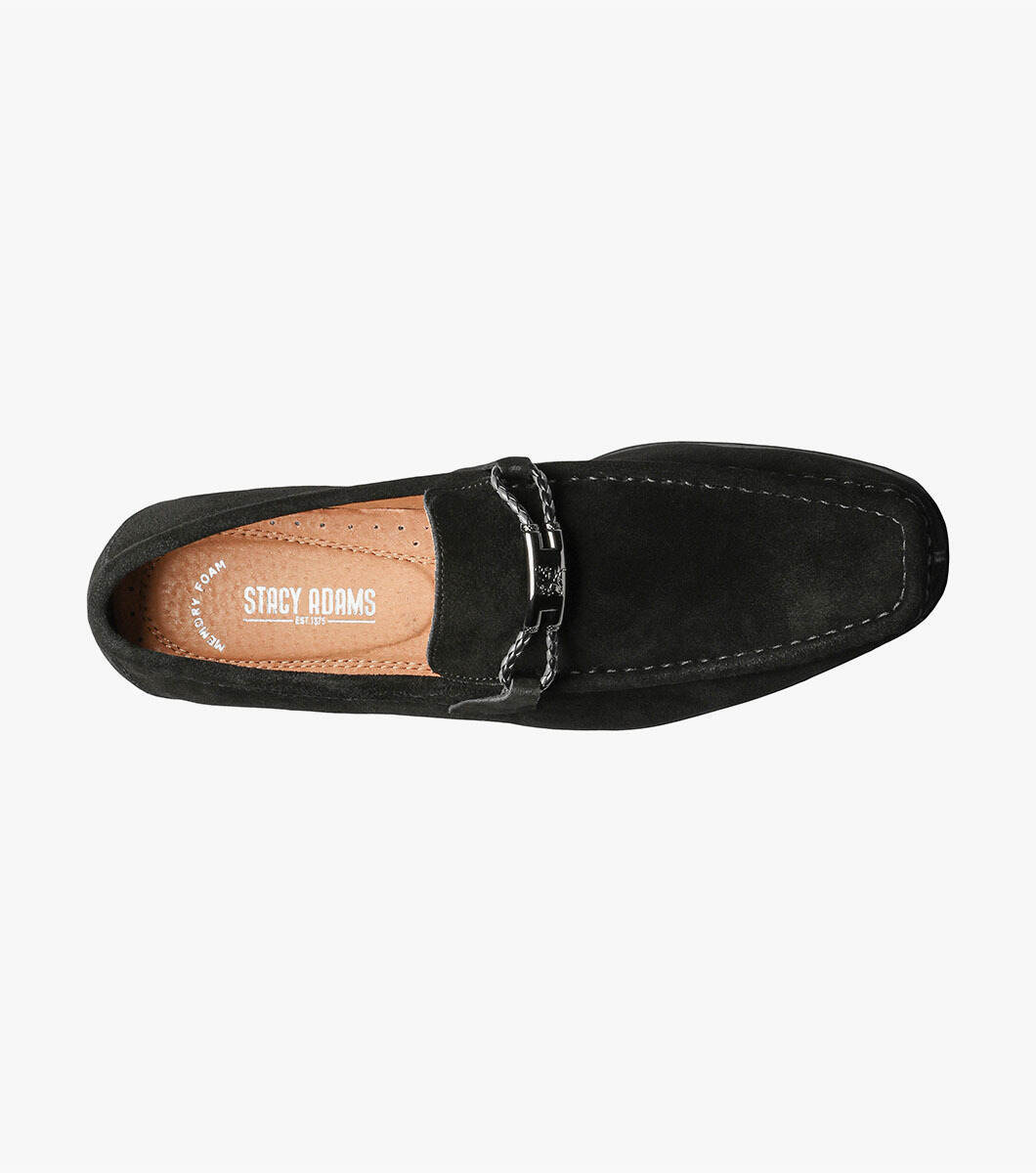 Stacy Adams Shoes Neville Moc Toe Bit Slip On Black Suede Size 10.5 — photo 2