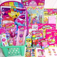 NEW SHOPKINS EASTER TOY GIFT BASKET BACKPACK LUNCH BOX TOYS SCHOOL SUPPLIES