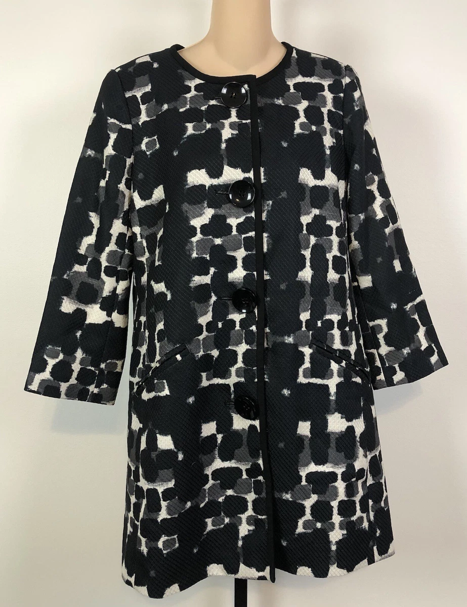 Blazer Tapisserie Maggie London - Motif Floral Multicolore Sur Noir - Taille 8