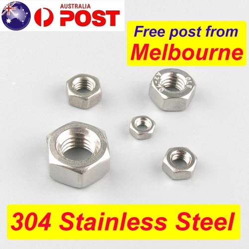 M3 M4 M5 M6 M8 M10 M12 Stainless Steel  Screws 304 Hex Nuts Bolts Metric Coarse 